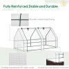 6' x 3' x 3' Portable Mini Greenhouse;  Outdoor Garden with Large Zipper Doors and Water/UV PE Cover;  White