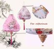 Chinese Cloth Lantern Painted Rose red Flowers Creative Home Garden Hanging Decorative Lampshade 14"