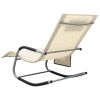 Sun Loungers 2 pcs Textilene Cream and Gray