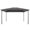 Gazebo with Roof Aluminum 13.1'x9.8'x8.5' Black