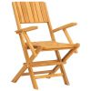 Folding Patio Chairs 2 pcs 21.7"x24"x35.4" Solid Wood Teak