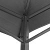 BBQ Gazebo with Side Shelves Anthracite 94.5"x59.1"x95.7" Steel