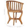 3 Piece Garden Bistro Set Solid Teak Wood