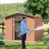 Outdoor Storage Shed with Doors and Vents, Coffee