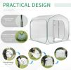 7' x 7' x 6' Garden Portable Pop Up Greenhouse with Side Door & Portable Zipper Bag for Plants & Vegetables White