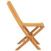 Folding Patio Chairs 2 pcs 18.5"x18.5"x35" Solid Wood Teak