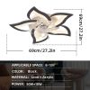 27In Ceiling Fan with Lights Remote Contro Dimmable LED,6 Gear Wind Speed Fan Light