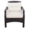 4 Piece Rattan Sofa Seating Group with Cushions, Outdoor Ratten sofa