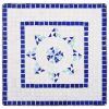 Mosaic Bistro Table Blue and White 23.6" Ceramic