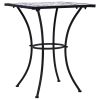 Mosaic Bistro Table Blue and White 23.6" Ceramic