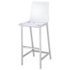 Clear and Chrome Bar Stools (Set of 2)