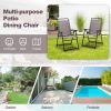 Outdoor Folding Sling Chairs with Armrest and Backrest