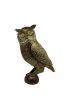 Metal Owl Couple Miniature Statue Showpiece Owl Sculpture Feng Shui Bird Figurine uses for Living Room, Garden