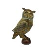 Metal Owl Couple Miniature Statue Showpiece Owl Sculpture Feng Shui Bird Figurine uses for Living Room, Garden