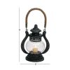 DecMode 8"W, 9"H Rustic Metal Lantern, Black, 1 - Piece