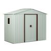 8ft x 4ft Outdoor Metal Storage Shed With window White