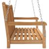 Swing Bench Solid Teak Wood 44.9"x23.6"x25.2"