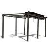 11 X 16 FT Outdoor Living Outdoor Retractable Pergola with Weather-Resistant Canopy Aluminum Garden Pergola Patio Grill Gazebo for Courtyard -Dark Gra