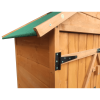 XWT011 WOODEN SHED Natural for backyard garden big Tool storage Flat roof tool room 63.58"X 24.6"X 53.15"