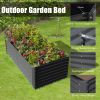 6x3x2ft Galvanized Raised Garden Bed, Outdoor Planter Garden Boxes Large Metal Planter Box for Gardening Vegetables Fruits Flowers, Gray