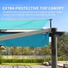 11 X 16 FT Outdoor Living Outdoor Retractable Pergola with Weather-Resistant Canopy Aluminum Garden Pergola Patio Grill Gazebo for Courtyard -Lake Blu