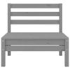 Patio Middle Sofas 4 pcs Gray Solid Pinewood