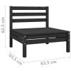 Patio Middle Sofas 2 pcs Black Solid Pinewood