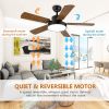 Simple Deluxe 44-inch Ceiling Fan with LED Light and Remote Control, 6-Speed Modes, 2 Rotating Modes , Timer