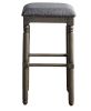 Arnhem Wood Upholstered Bar Stools, Set of 2, Grey