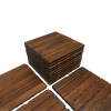 12" x 12" Square Acacia Wood Interlocking Flooring Tiles Striped Pattern Pack of 10 Tiles