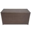 Garden Storage Box Brown 47.2"x19.7"x23.6" Poly Rattan