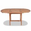 Extending Garden Table (43.3"-63")x31.5"x29.5" Solid Teak Wood