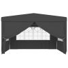 Professional Party Tent with Side Walls 13.1'x13.1' Anthracite 0.3 oz/ftÂ²