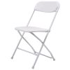 5-Pack Lightweight Plastic Folding Chair;  Double Braced;  400-Pound Capacity;  Indoor Outdoor