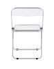 White Clear Transparent Folding Chair Chair Pc Plastic Living Room Seat 32 H x 17W x 18 D