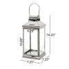 Hobbs Stainless Steel 16" Lantern, Silver