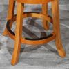 30" Bar Stool, Natural Finish, Saddle Leather Seat