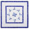 3 Piece Mosaic Bistro Set Ceramic Tile Blue and White