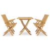 5 Piece Garden Dining Set Solid Wood Teak