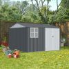 8X10FT Outdoor Storage Shed with Thickened Galvanized Steel,with Sloped Roof & Double Lockable Door,Storage Shed Large with 6 Vents