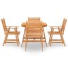 5 Piece Patio Dining Set Solid Acacia Wood