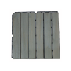 12" x 12" Light Gray Square Acacia Wood Interlocking Flooring Tiles Striped Pattern Pack of 10 Tiles