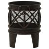 Rustic Fire Pit with Poker Î¦16.5"21.3" Steell