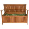 Wooden Outdoor Storage Bench Large Deck Box, Entryway Storage Bench with Inner Waterproof Dustproof Lining for Patio Garden Balcony Yard