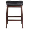 Black and Cappuccino Upholstered Counter Height Stools (Set of 2)