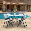 4pcs 47*54*84cm Garden Plastic Folding Chair White