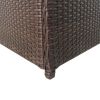 Garden Storage Box Brown 47.2"x19.7"x23.6" Poly Rattan