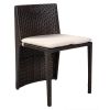 3 Pieces Wicker Patio Cushioned Outdoor Chair and Table Set