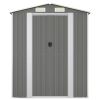 Garden Shed Light Gray 75.6"x42.5"x87.8" Galvanized Steel