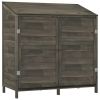 Garden Shed Anthracite 40.2"x20.5"x44.1" Solid Wood Fir